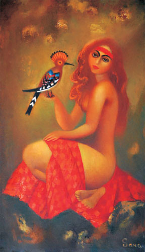 “Nude with bird” ::: Sara Manafova