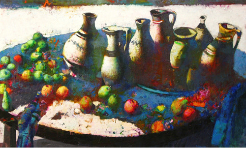 “Still life with fruits” ::: Yaver Sultanov