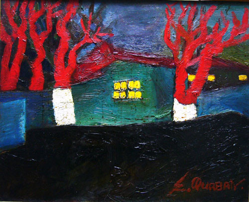 "Landscape with red trees" ::: Eldar Gurban