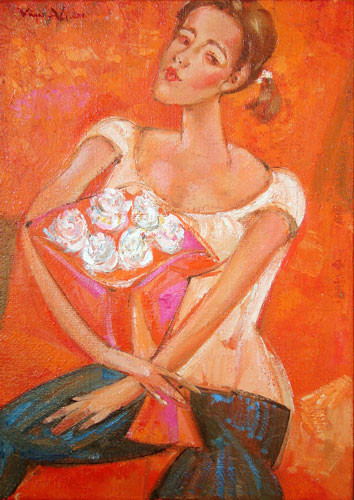 “Girl with a bouquet” ::: Vugar Ali