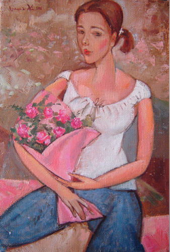 “Girl with roses” ::: Vugar Ali