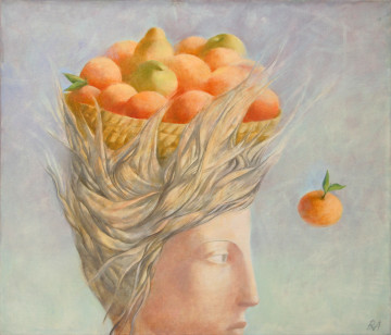"Girl carrying fruits" ::: Rena Amrahova