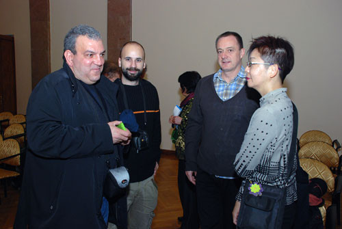 Press-conference in the framework of IV International Biennial of Contemporary Art (Aluminum IV)