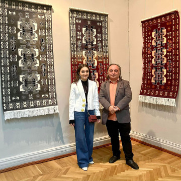 Exhibition of works by teachers and students of the ADMIU art department "Colors of a Hundred Years". Drawing. Graphic arts. Sculpture. Carpet. Tapestry. Clothing design