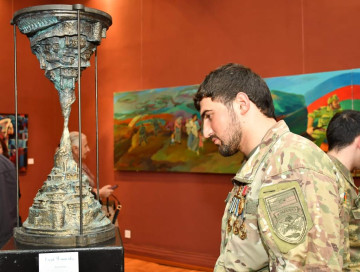 The exhibition "Veteran Artists" and the screening of the documentary film "Canvas, Motherland" produced by "Azerbaijantelefilm" studio