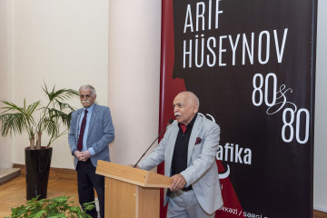 "Qrafika". “Arif Hüseynov 80”. Azərbaycanın Xalq Rəssamı Arif Hüseynovun “Yubiley sərgiləri” silsiləsindən fərdi, yubiley sərgisi