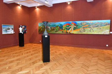 The exhibition "Veteran Artists" and the screening of the documentary film "Canvas, Motherland" produced by "Azerbaijantelefilm" studio