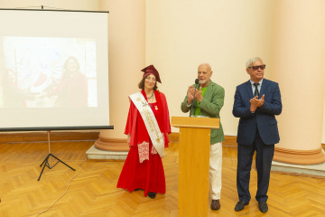 Presentation of the national "Dede Gorgud" prize to the artist Margarita Kerimova-Sokolova