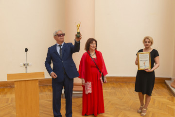 Presentation of the national "Dede Gorgud" prize to the artist Margarita Kerimova-Sokolova