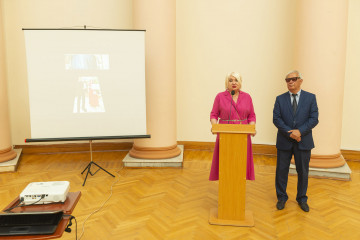 Presentation of the national "Dede Gorgud" prize to the artist Margarita Kerimova-Sokolova