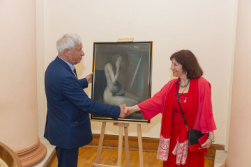 Presentation of the national "Dede Gorgud" prize to the artist Margarita Kerimova-Sokolova