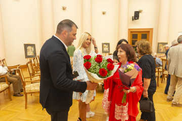 Presentation of the national "Dede Gorgud" prize to the artist Margarita Kerimova-Sokolova