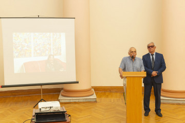 Presentation of the national "Dede Gorgud" prize to the artist Margarita Kerimova-Sokolova