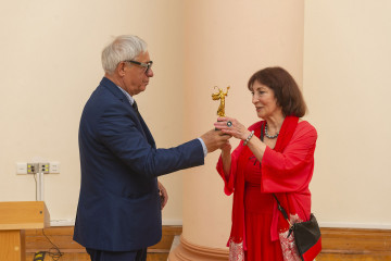 Presentation of the national "Dede Gorgud" prize to the artist Margarita Kerimova-Sokolova